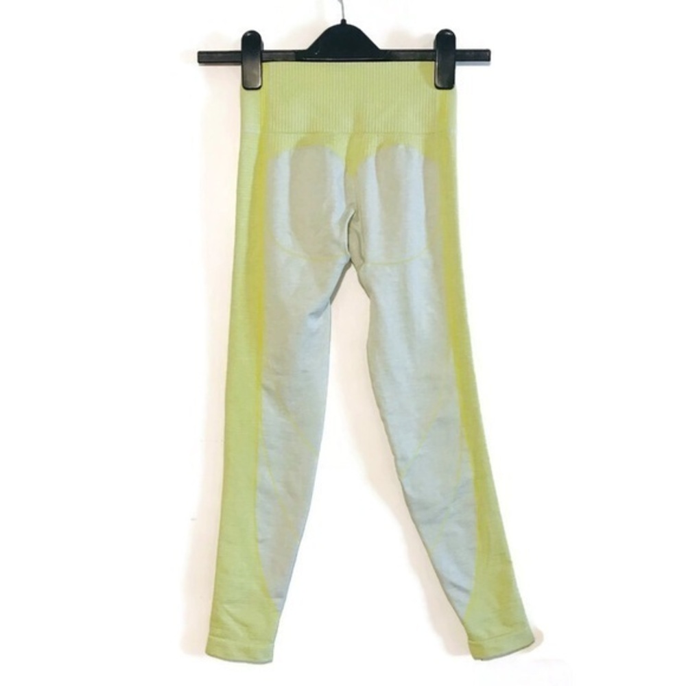 Gymshark Hyper Amplify High Rose Seamless leggings Gray Lime Green Women’s Small